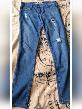 Altar'd State Size 29/9 Blue Distressed Skinny Jeans Stretchy